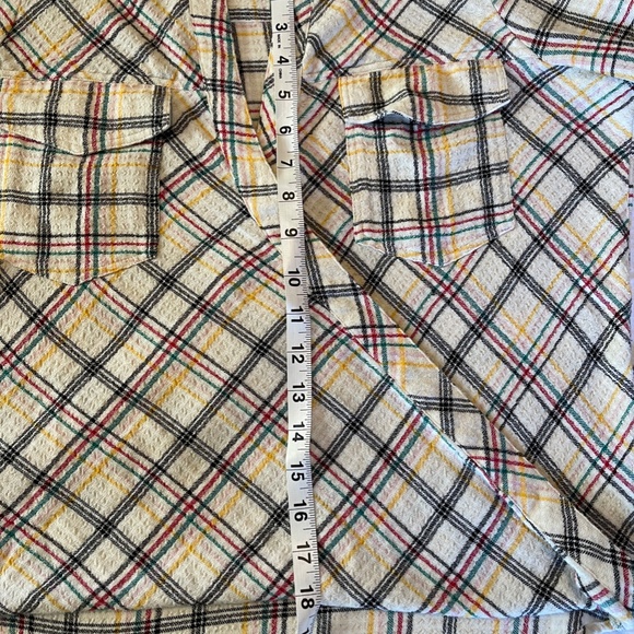 Splendid plaid hi-low top, faux wrap front, size small - Picture 14 of 16